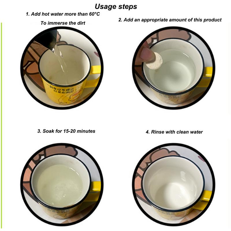 Water Bottle Cleaning Tablets Safe Multipurpose Descaler Efficient Bottle Cleaning Natural Household Cleaners Portable Descaler