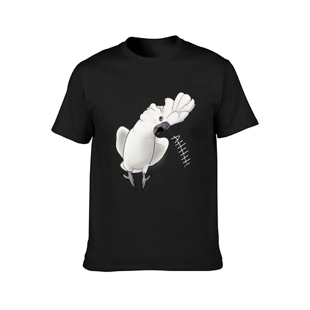 Screaming Cockatoo T-Shirt Graphics Oversizeds Shirts Graphic Tees Boys Whites Mens T Shirts Casual Stylish