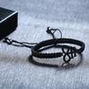Charm Braided Bracelet Seal Of Lucifer Handmade Wave Black Adjustable Male Wrist Brazelet