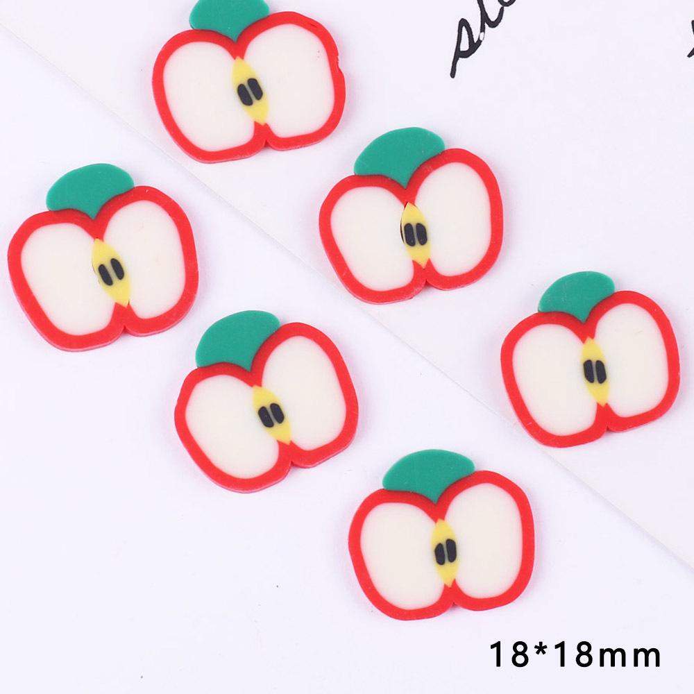 Cartoon Soft Ceramic Fruit Slices DIY Patch Material Environmentally Friendly Clay Crafts 1000p/bag