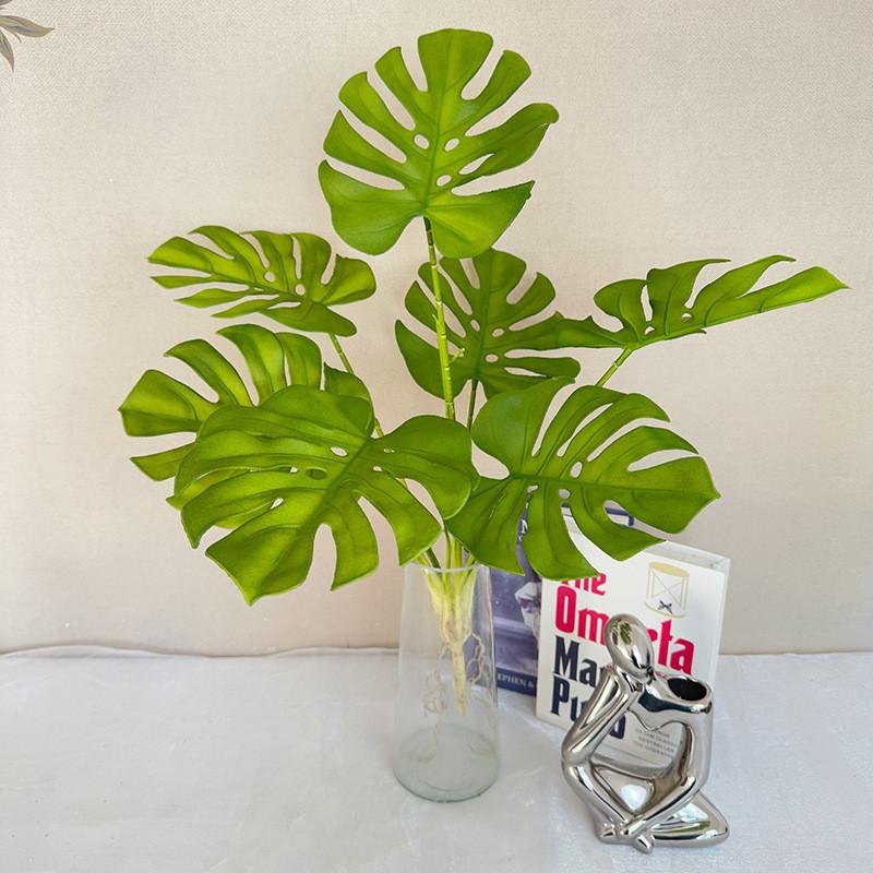 Artificial Green Plant Home Decor With Soft Silicone Leaves For Wedding And Photography Props