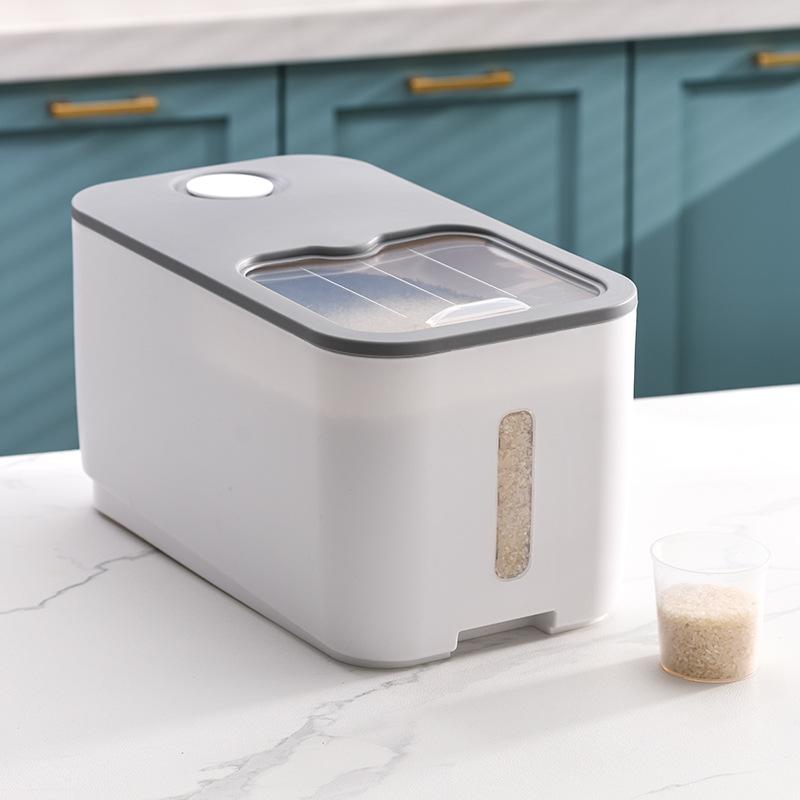 Push-Pull-Reiseimer, insektensicher, feuchtigkeitsbeständig, Aufbewahrungsbox für Küchengetreide, integrierte Abwehrbox, Lebensmittel-Organizer-Behälter