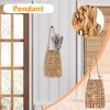 Woven Front Door Basket, Water Hyacinth Hanging Wall Flower Basket, Wall Decor Boho Decoration For Home, Garden, Pantry