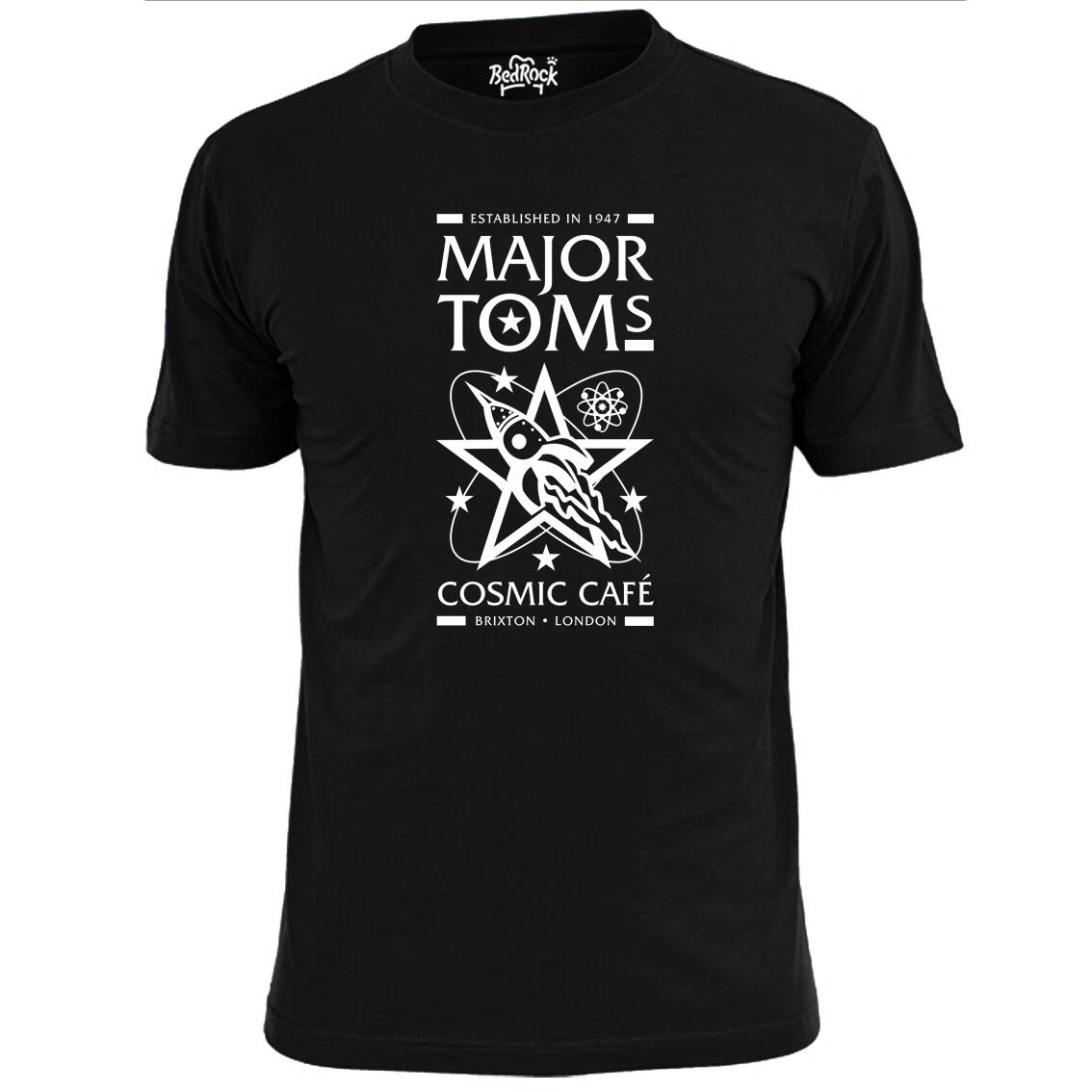 

Mens Major Toms Cosmic Cafe Bowie Inspired Rock T shirt 2XL