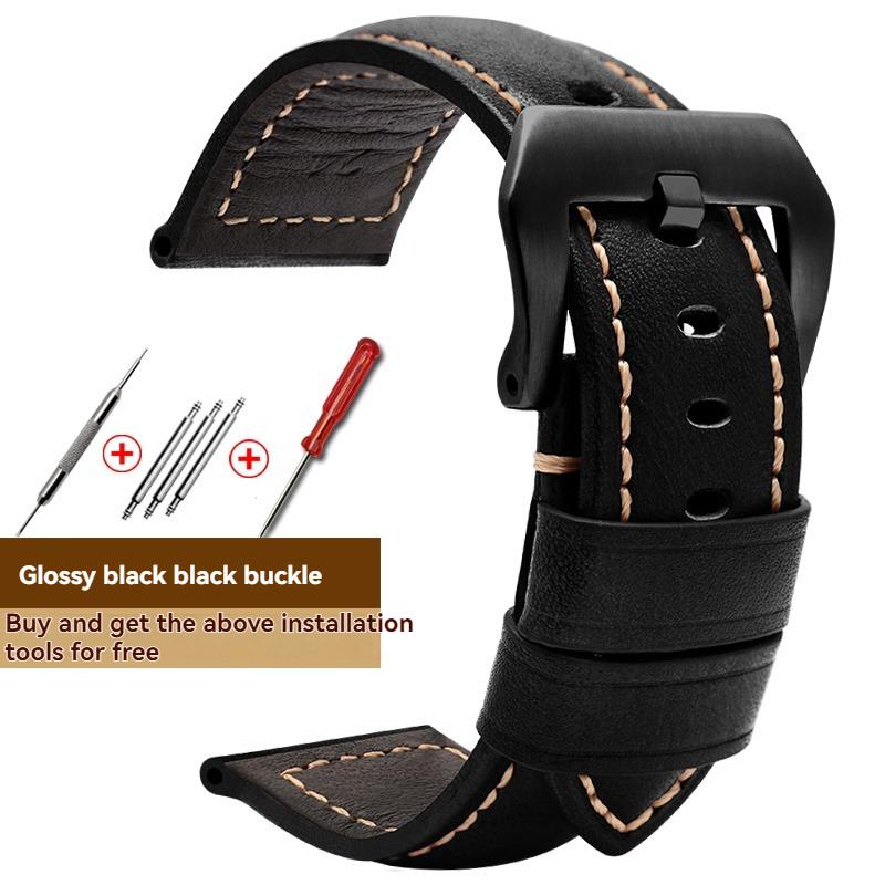 Handgefertigtes Echtlederarmband für Panerai PAM 441/PAM 111/PAM 386, 20mm 22mm 24mm 26mm Herren Luxus-Uhrenarmband Ersatz