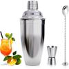 750ml Edelstahl Cocktail Shaker Set Cocktail Maker Cocktail Shaker Mixer Wein Martini Boston Shaker Für Barkeeper Bar Werkzeug
