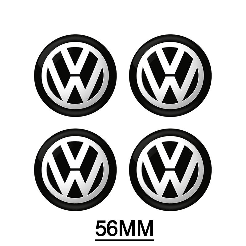 4Pcs Car Styling Wheel Hub Center Caps Stickers Rim Badge Cover for Volkswagen VW GTI Polo Golf Passat zd7