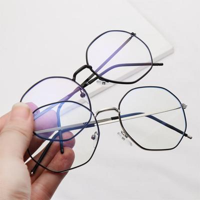 Fashion Portable Vintage Eye Protection Anti-Blue Light Eyeglasses Metal Glasses Ultra Light Frame