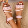 Fashion Women's Sandals  New Summer Casual Open-toed Women's Flats Fashion Floral Design Casual Comfortable Women's Sandals