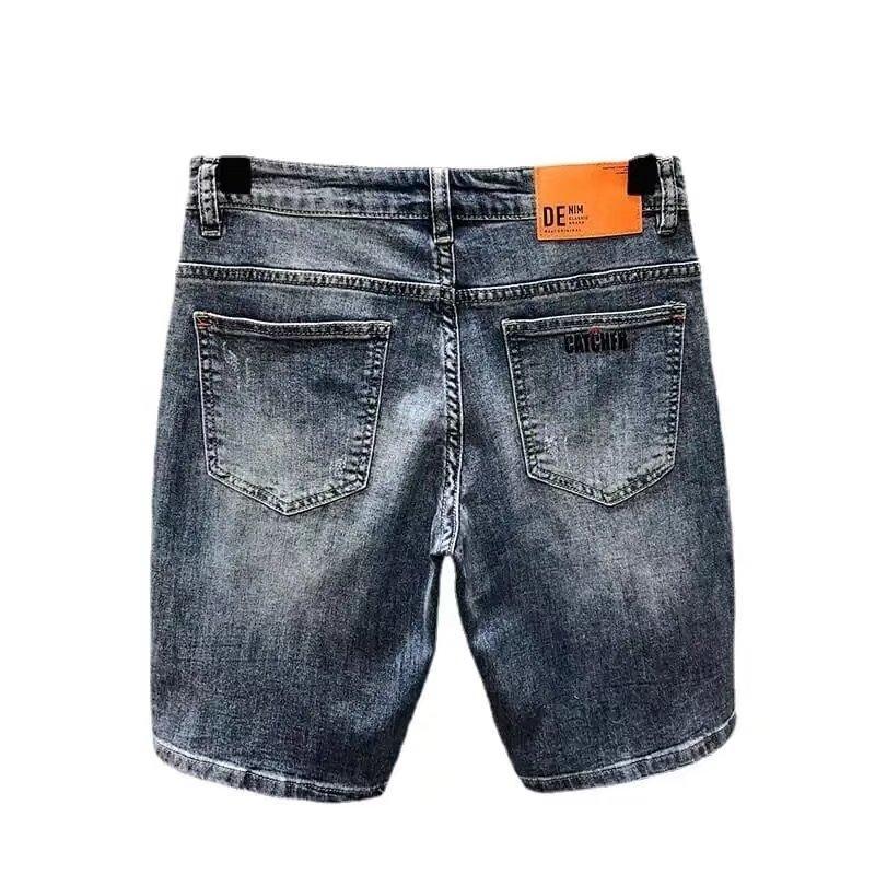 Trendige, vielseitige, lockere, gerade Jeans-Shorts, lässige Shorts für Herren