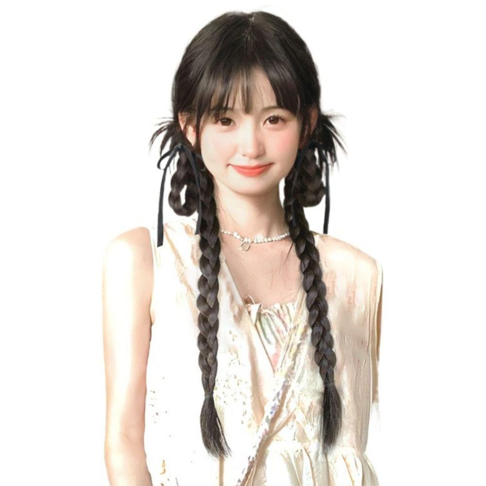 2Pcs Twist Braid Wig Bubble Braid Fried Dough Chicken Feather Boxing Braid  for Women