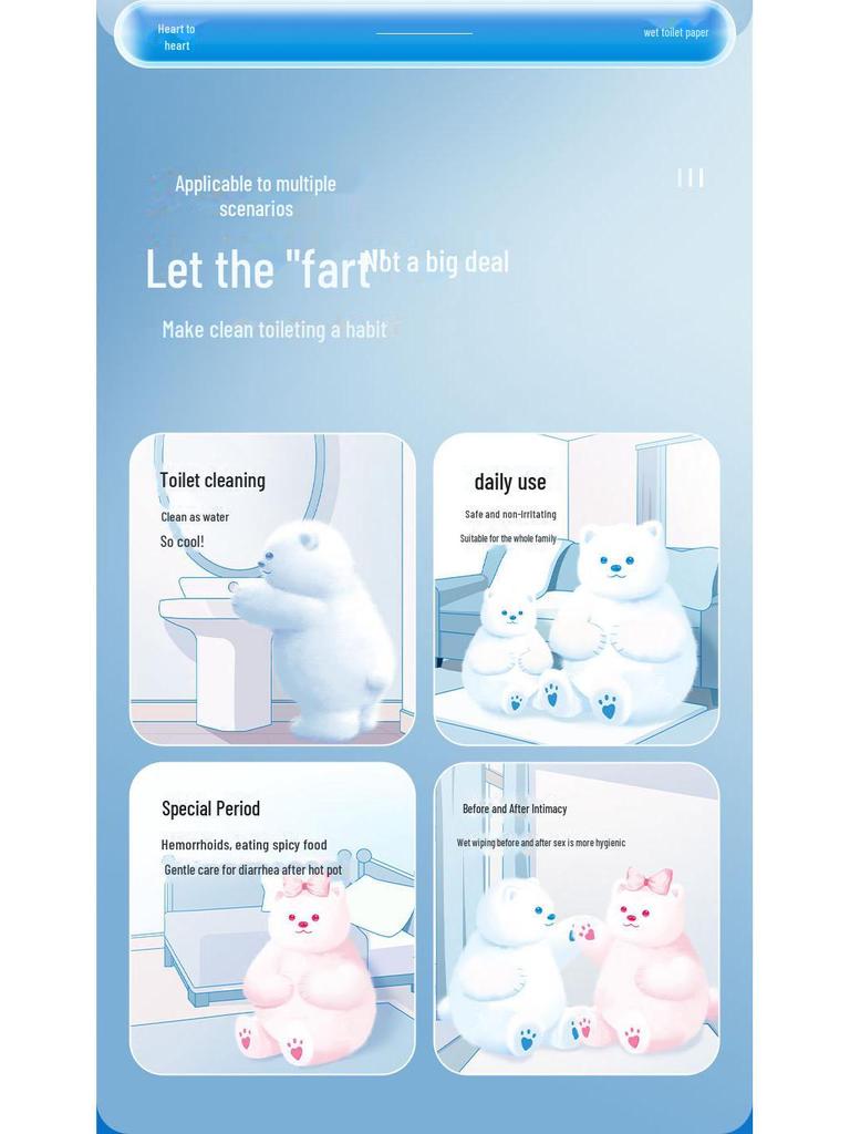 Papel Higiénico Húmedo Xinxiangyin - 80 Unidades, Toallitas Suaves para Adultos, Limpia y Esteriliza, Envío Gratis