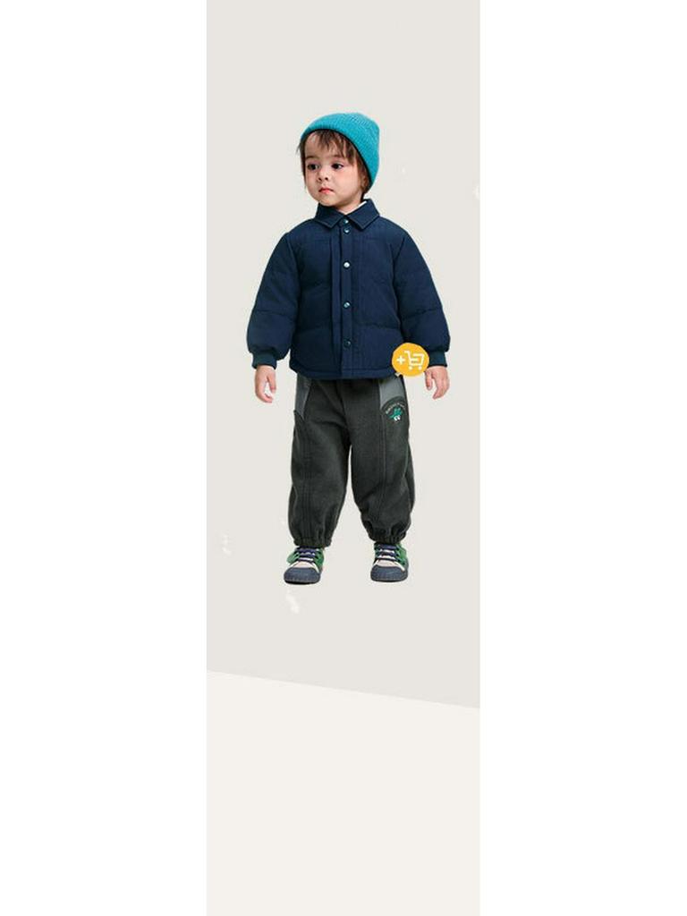 Boys' Trendy Straight-Leg Pants - 2025 Winter, Versatile Warm Cuffed Casual Wear