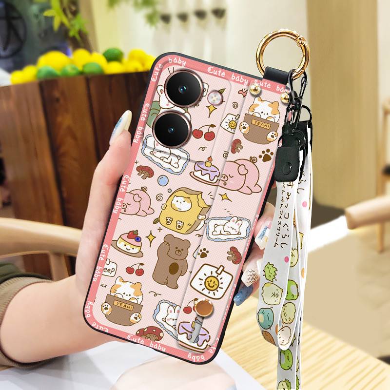 Shockproof Silicone Phone Case For Realme P3 Ultra 5G Anti-dust Protective Kickstand Cute Soft Case Anti-knock Ring