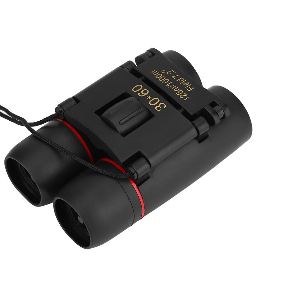 1 Stück 30 * 60 Tragbares Leichtes Metall Doppel-Fokussierendes Fernglas mit Tasche und Trageschlaufe