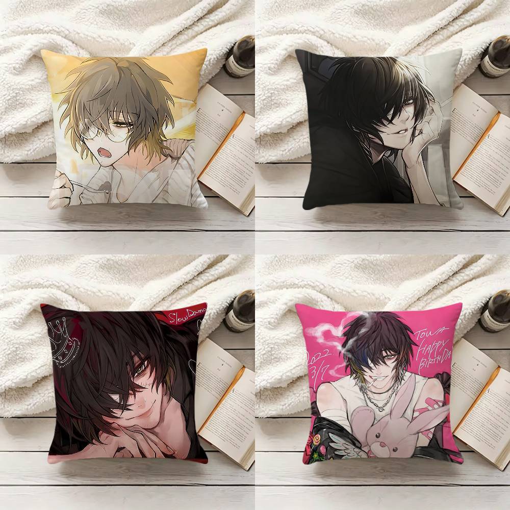 SSlow DDamage Anime Various Sizes Square Pillow Case For Car Home Bedchamber Decor