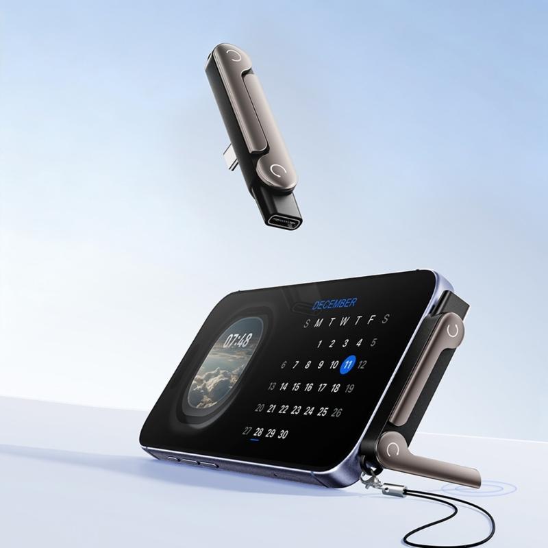 Supporto Adattatore per Telefono in Plastica PD240W Ricarica Rapida Tipo C Per Dispositivi Multipli Leggero e Portatile