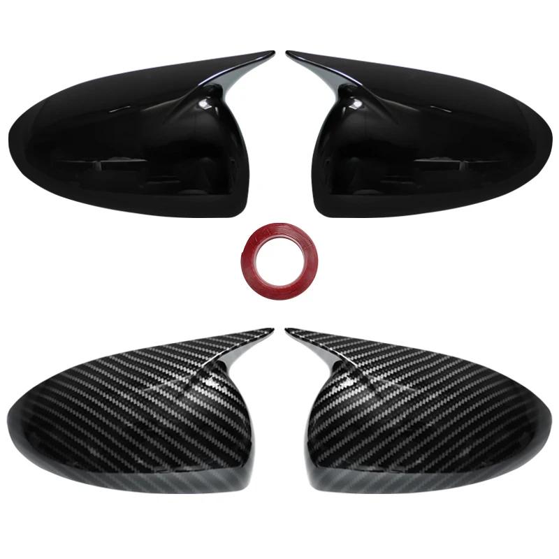 For Chevrolet Aveo Sonic 2011-2014 Car Rearview Side Mirror Cover Wing Cap Exterior Door Housing Shell Trim ABS Carbon / Black