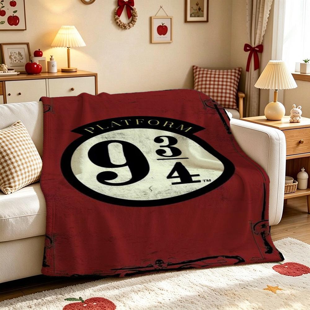 Harry Potter Magical Adventures Flannel Printed Blanket Thick Warm Throw Blanket For Living Room Gaming Room Home Party Decor Holiday Gift