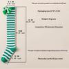 1 Pair Double Bow Decor Striped Over Knee High Socks Soft Skin-friendly for Girls Cosplay Halloween Costume Wear
