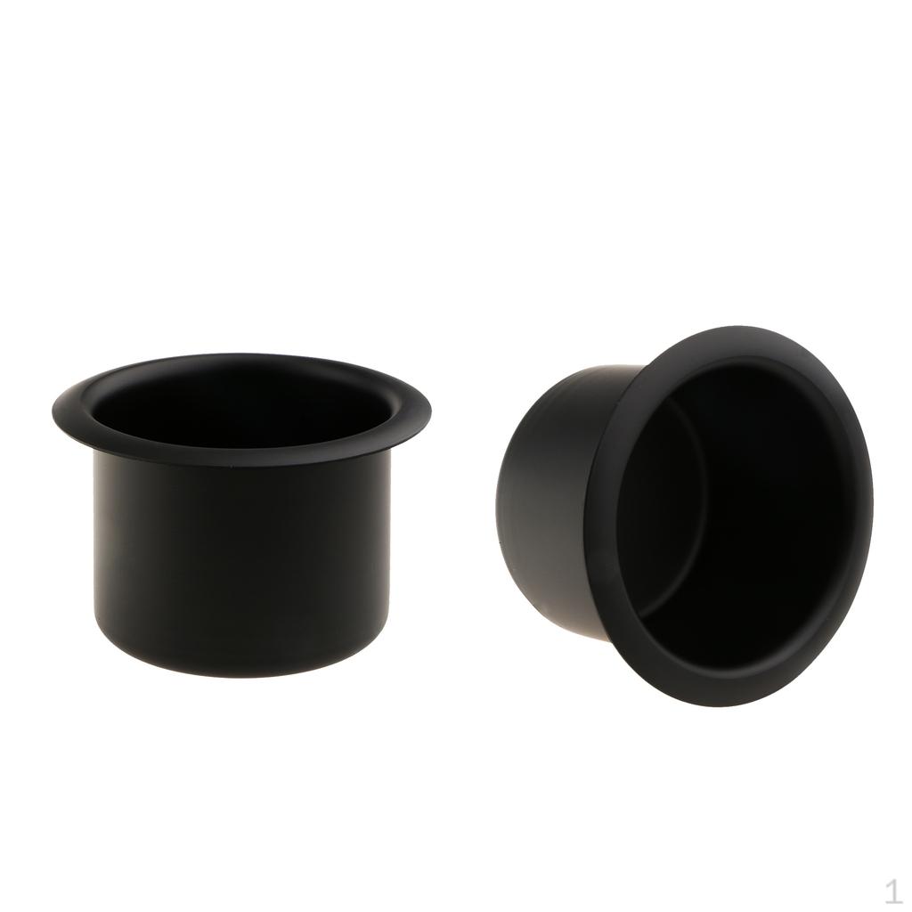 Pack of 2 Aluminum Alloy Cup Drink Holder For Marine Boat Car Truck Camper RV Black Inner Diameter: