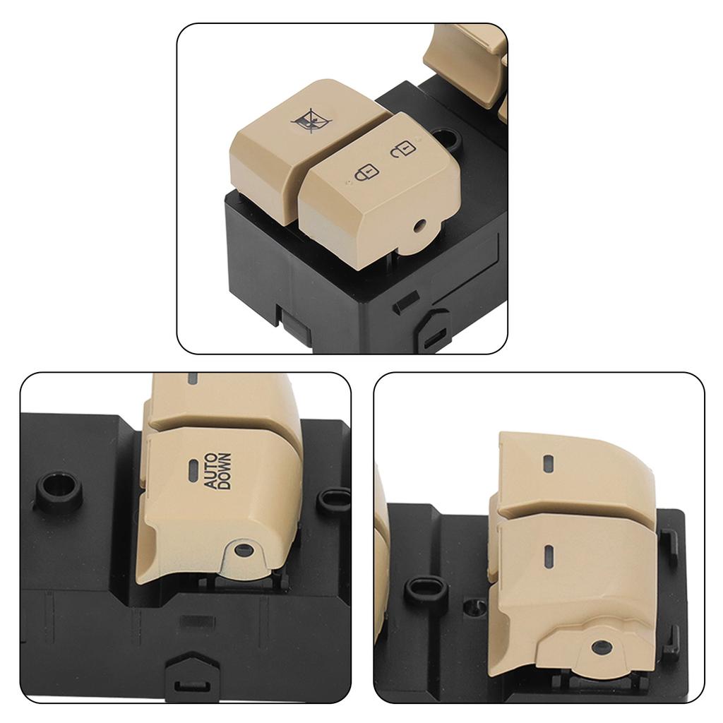 Car Power Window Control Master Switch 93570 3X000 Black Replacement for Hyundai Elantra 2011‑2015