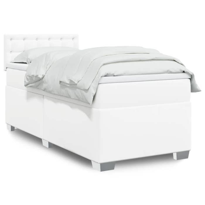 Cadre de lit avec matelas - Maison Exclusive - Similicuir - 80x200 cm - Ressorts ensachés