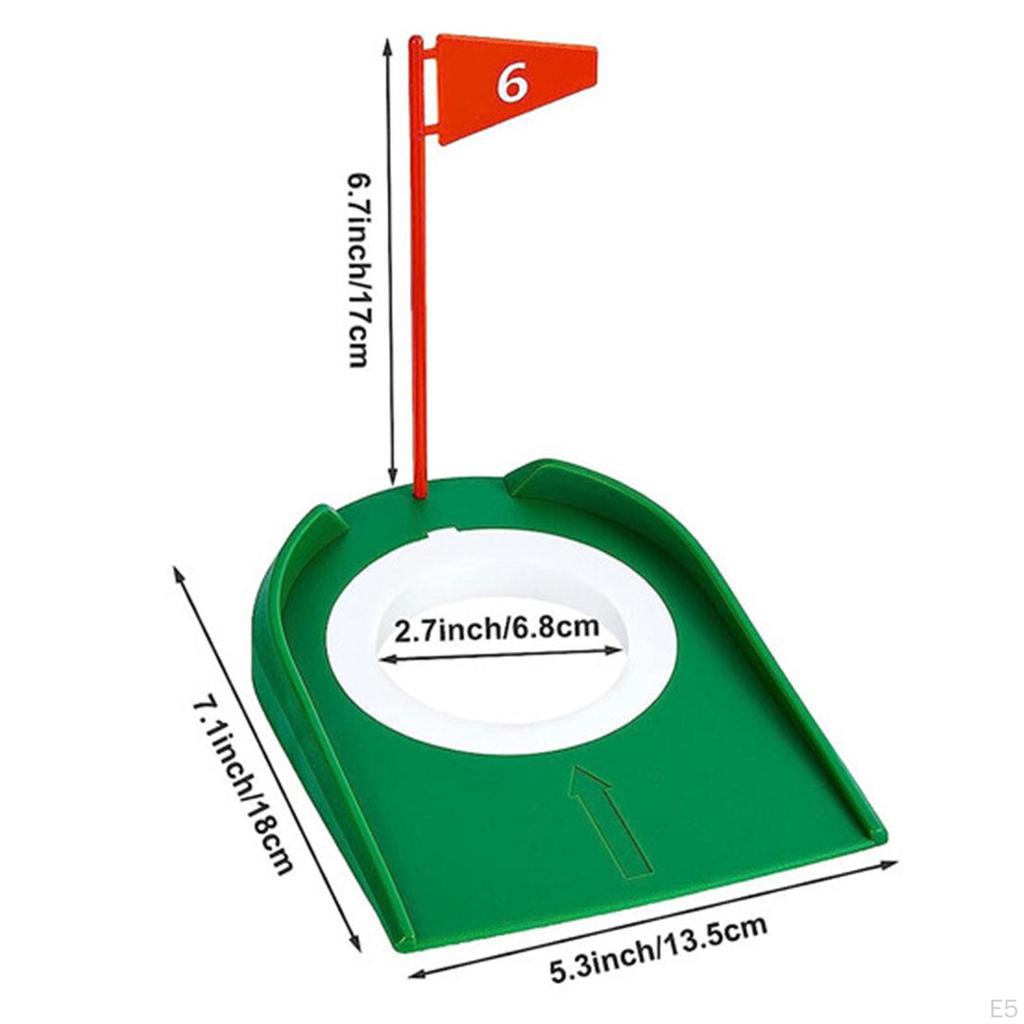 9 Pezzi Tazza e Bandierina per Putt da Golf, Superficie Regolamentare per Allenamento Putt con Bandierina Sport da Pratica