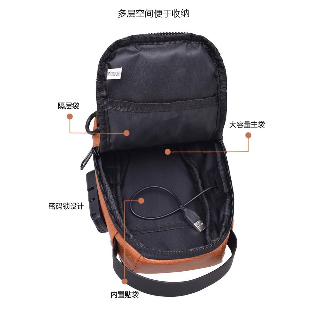 Anti-splashing Chest Bag Crossbody Bag Men's Sports Shoulder Bag Chest Crossbody Backpack