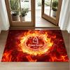 Everton Football Design Crystal Velvet Rug Soft Decorative Mat for Bedroom Entrance
