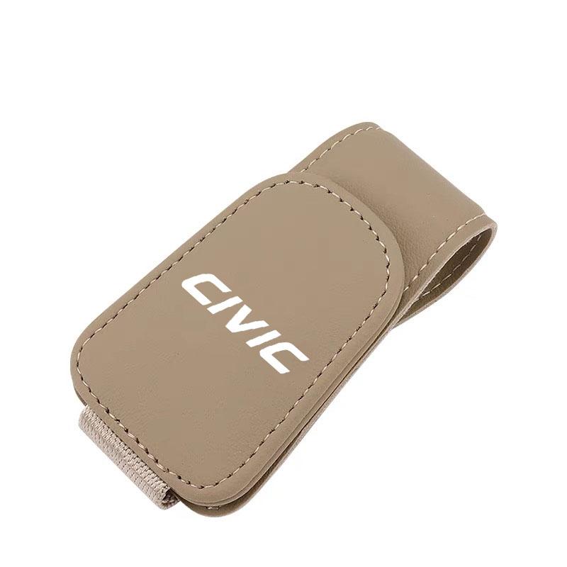 

for Honda civic 8th 10th gen 2017 2018 2019 2016 Car Sunshades Glasses Case Strong Magnet Sunglasses Holder Glasses Clip бежевий
