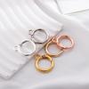 5Pcs Alloy O Ring Spring Clasps With Hole Openable Round Carabiner Keychain Bag Clips Hook Connector For DIY Jewelry Key Rings