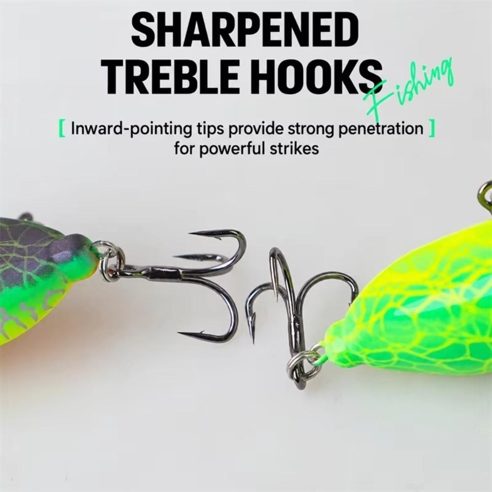 6.5g Topwater Fishing Lure Floating Type Cicada Fishing Lure NEW Crawling Surface Lure  For Bass