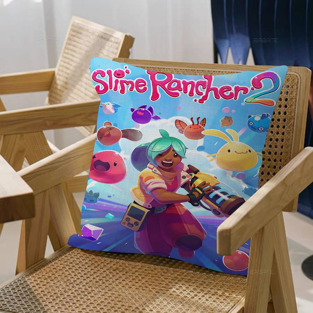 Spiel S-Slime Rancher Anime Kissenbezug Polyester Sofakissen Dekorative Wurfkissen Heimdekoration Kissenbezug