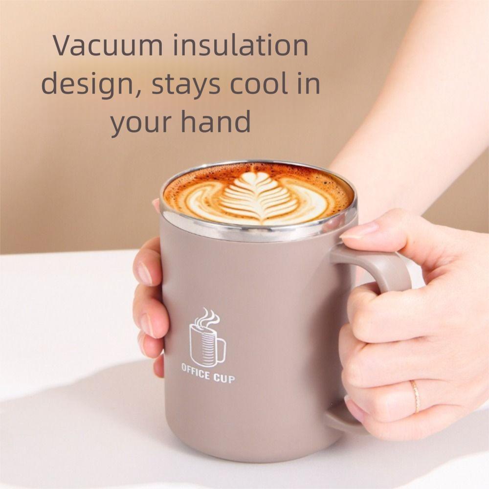 304 Stainless Steel Insulated  Coffee Cup with Drinking Straw Thermal  Water Cup Mug  Drinking Cup