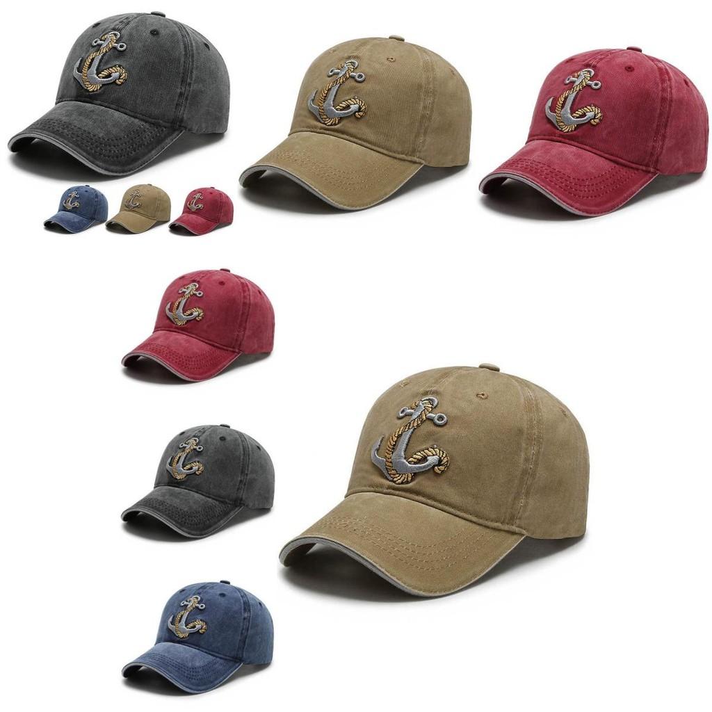Sea Riveted Embroidered Baseball Cap Men Spring Fall Cowboy Outdoor Travel Shade