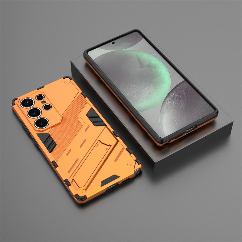 Für Samsung Galaxy S25 S 25 Ultra 5G Hülle Auto Magnethalter Rüstung Rückseite für Samsung S25 Plus S25Plus S25+ Kickstand Hüllen