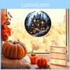 Modern Castle Pumpkin Bat Pvc Wall Sticker For Living Room Decor With Uv Static Cling For Home And Commercial Spaces