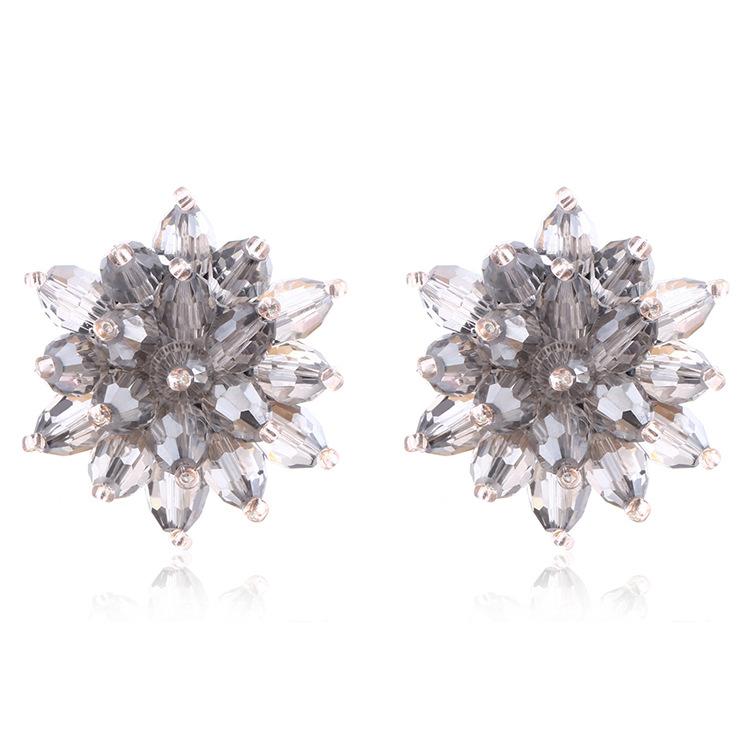 JMXD-Crystal Bead Earrings Summer Earrings Women's Exaggerated Jewelry Earrings