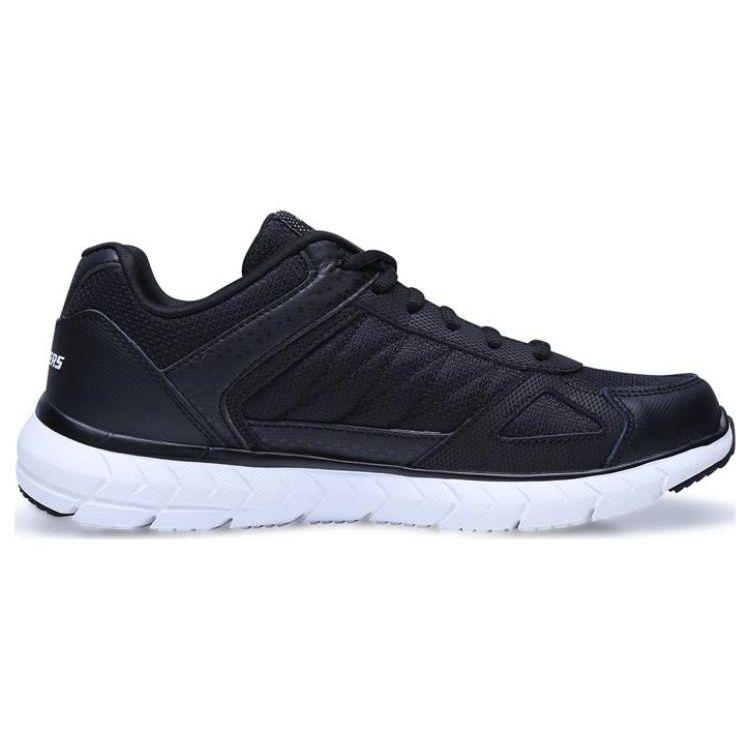 Skechers Mens Low-Top Sports Casual Shoes Men Sneakers Black White 999743-BKW