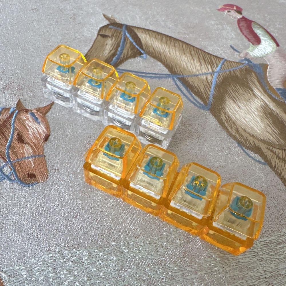 Stress Relief Fidget Clicker Toy LED Keyboard Decompression Keychain New Key Chain For Adults