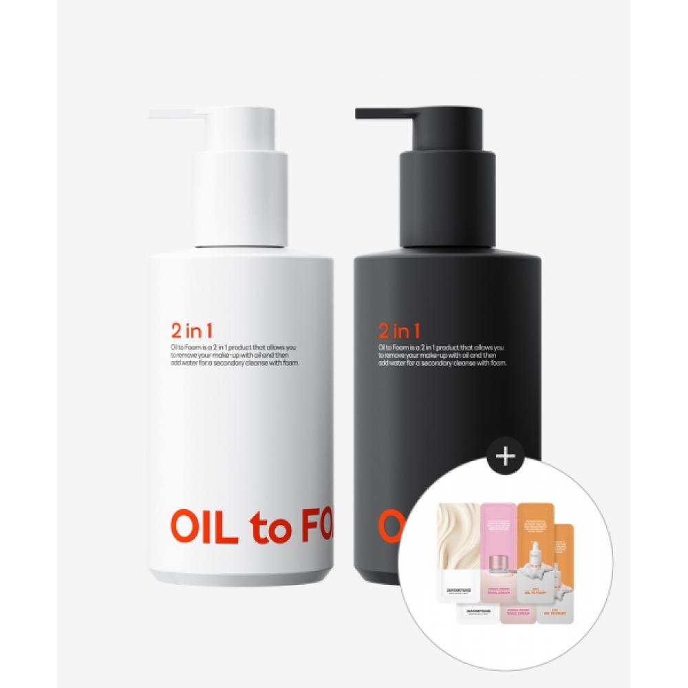 JamInkyung One Step 2 In 1 Oil To Foam 200ml  2 Pcs  [gift  Oil To Foam 1ml+1 Snail Cream 1ml Trial Pack 2] NONE