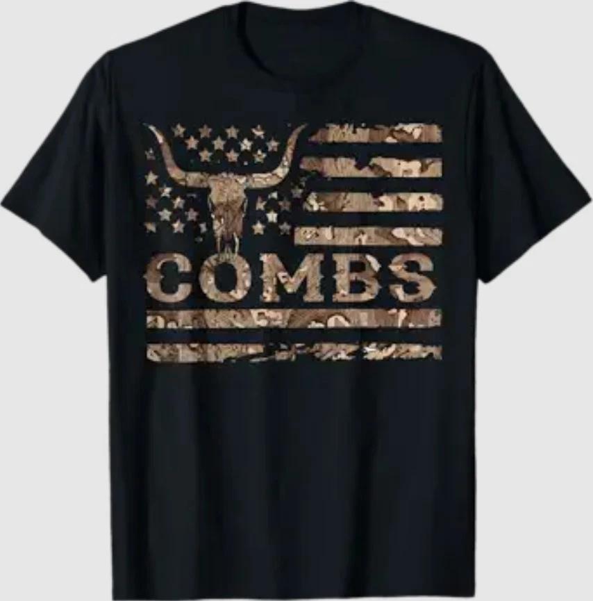 Vintage Combs Retro Flag USA Gifts Men Women Kids T-Shirt 4XL