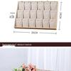 Bamboo Jewelry Display Tray with 18 Grids for Rings, Necklaces, Pendants, and Earrings