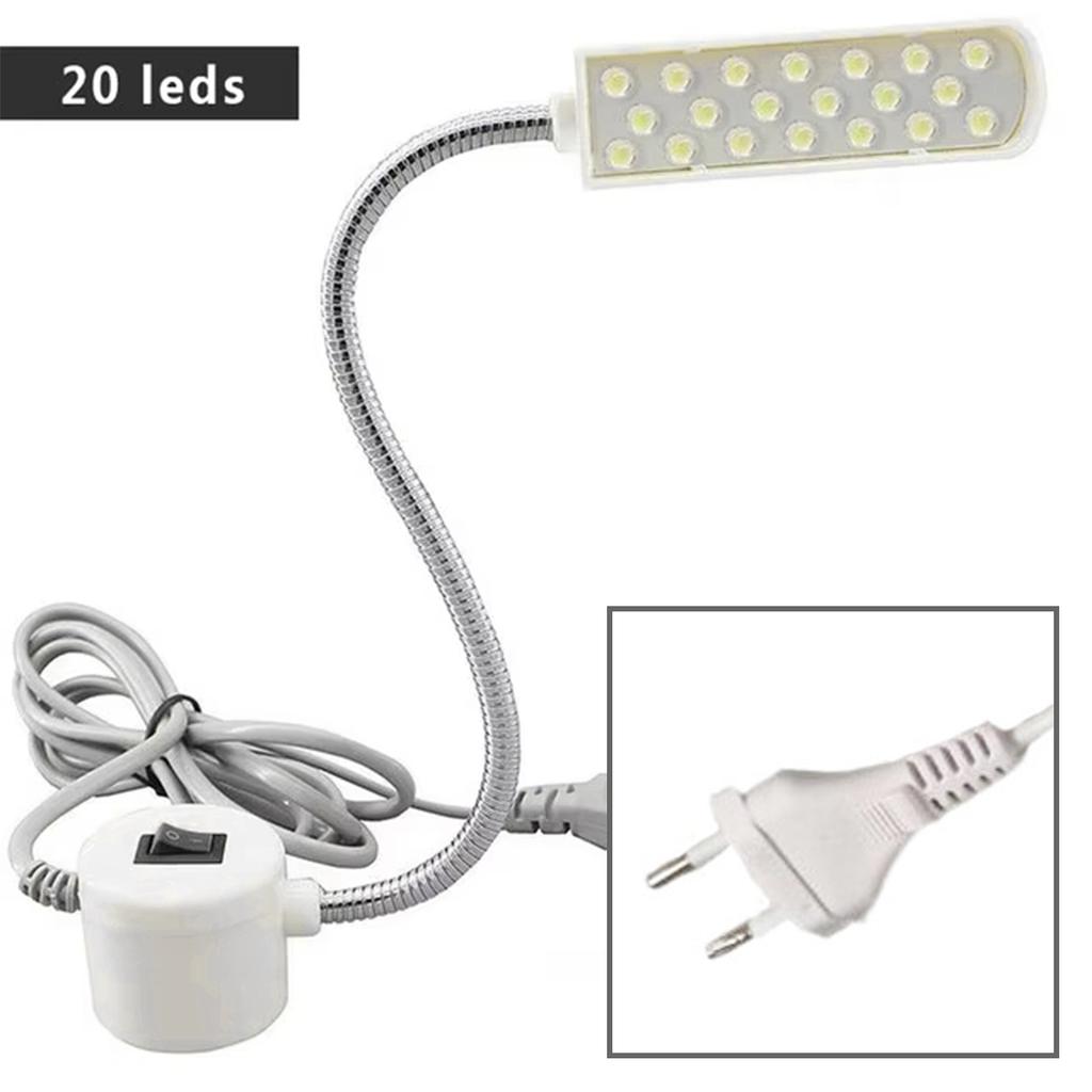 Industrial Led Light 1w 2w 3w Flexible Magnetic Work Light Portable Adsorbed Base Sewing Machine Eu/Us Plug Gooseneck Us Machine