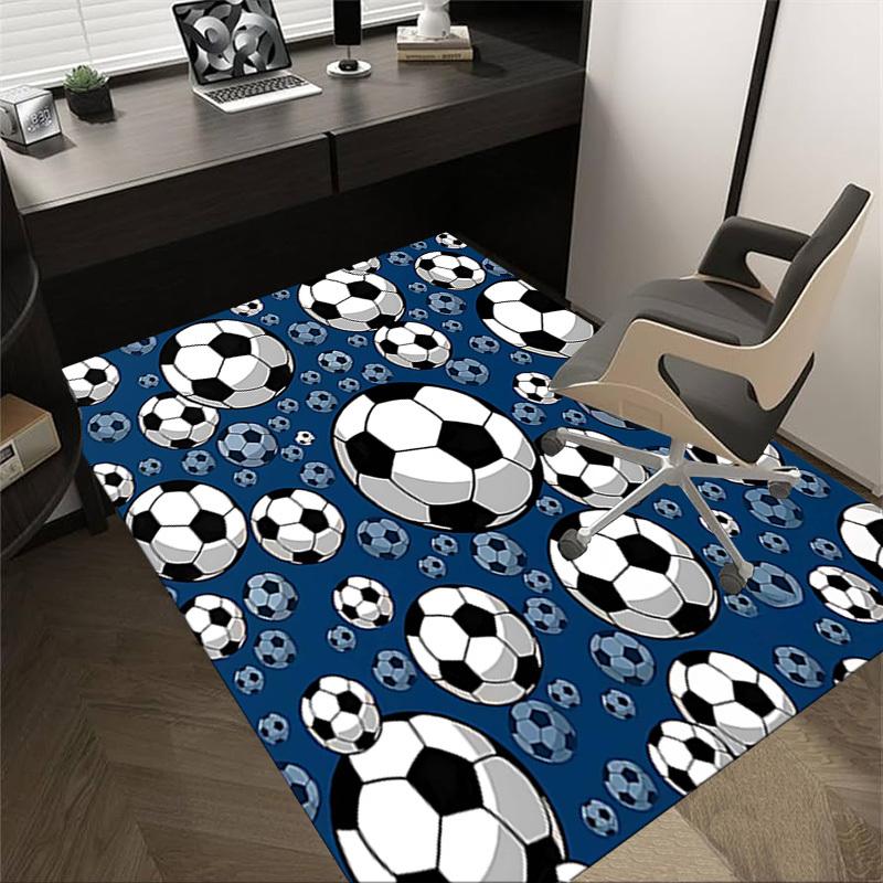 1PC soccer ball Extra Large Non Slip Floor carpet, Office, family, bedroom, Studio Large Area Rug Indoor Rugs, Vibrant Colors
