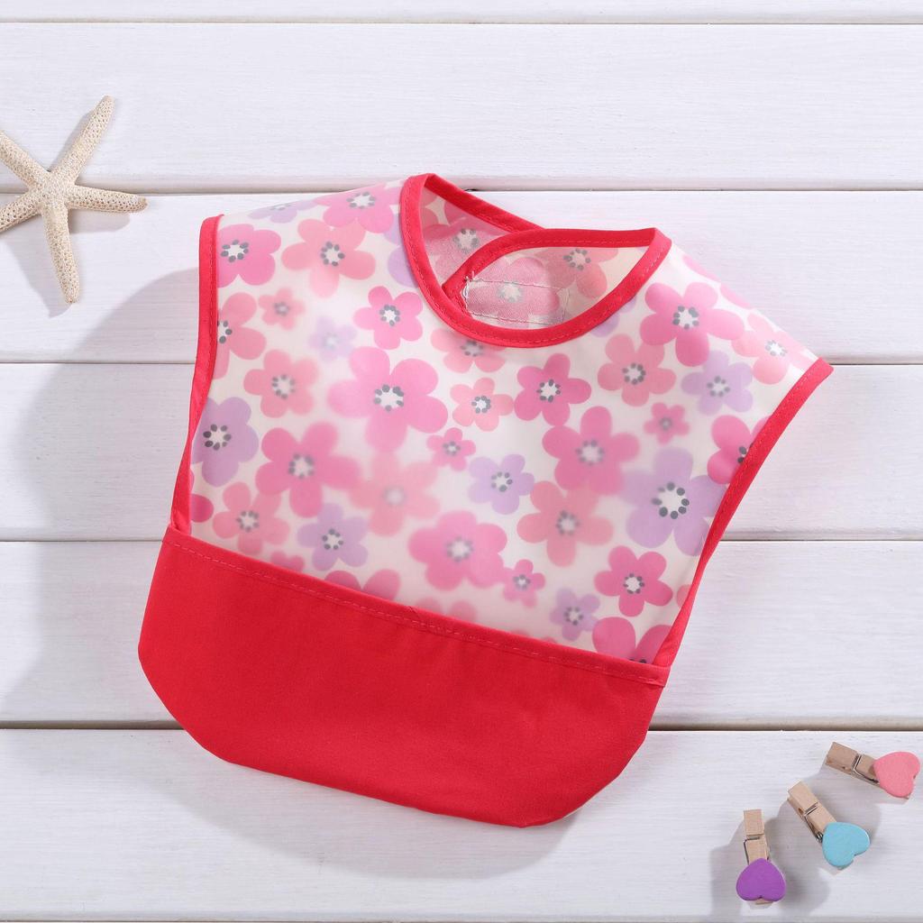 Waterproof Baby Drool Bib with Pocket - Wash-Free Design