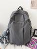 Schoolbag Large Capacity Laptop Backpack Men's and Women's Lightweight Fashion Solid Color College Student School Bag Junior High School Backpack