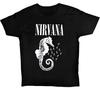 1Nirvana Seahorse Logo MonoT-Shirt Size S-5XL DTG Print Comfort Colors Unisex T-Shirt
