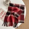 Selected 100 Small Wool Scarves Autumn and Winter Classic Plaid Scarves Unisex Warm Scarves